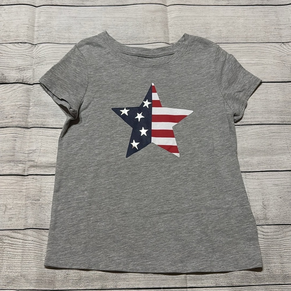 Cat & Jack Flag Star Short Sleeve Shirt size 5T
